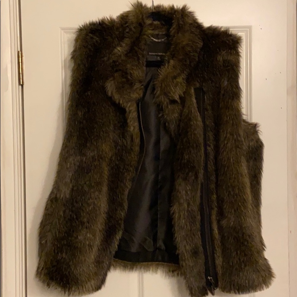 Banana Republic faux fur vest